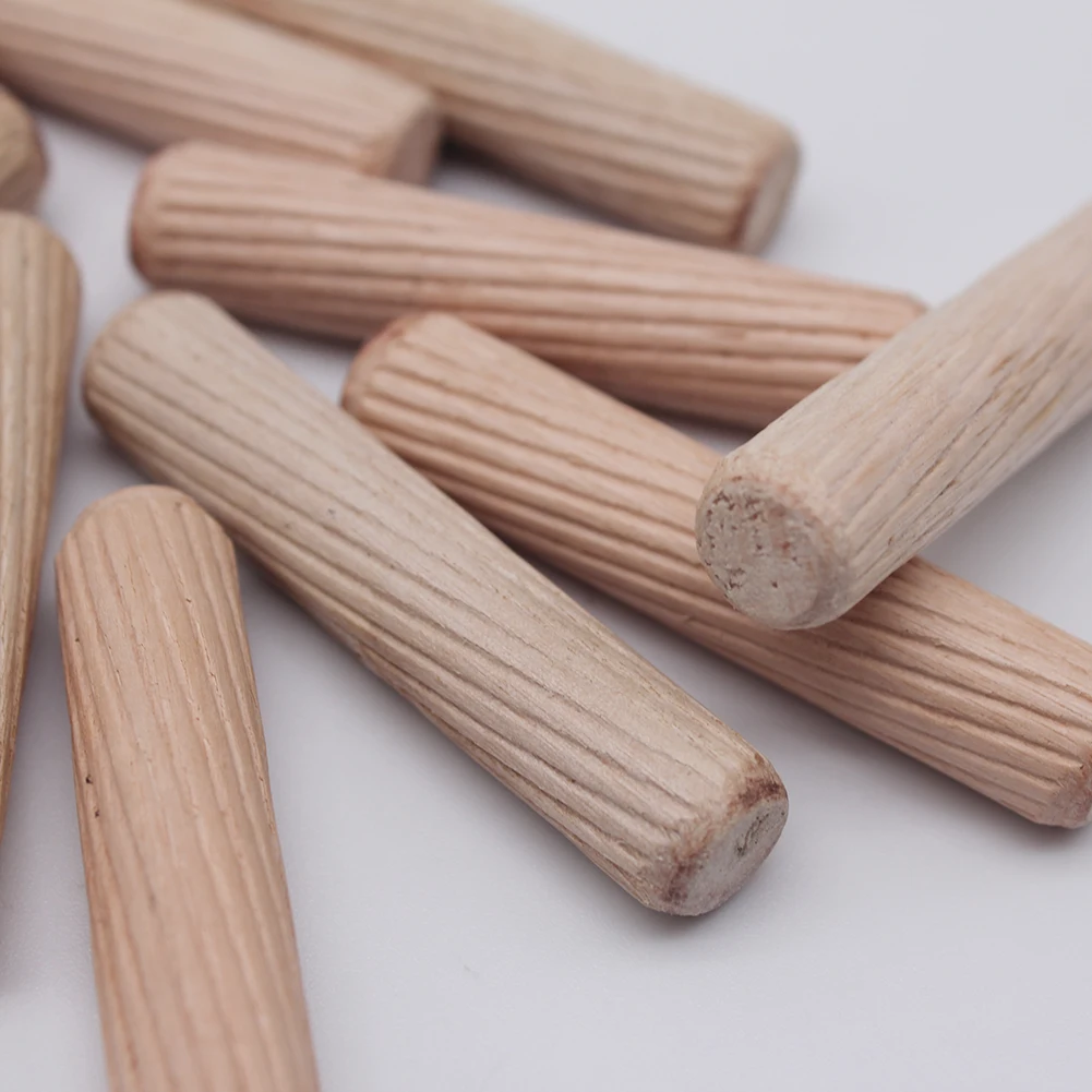 Wooden Dowel Cabinet Drawer 300Pcs 6mm 10mm 10mm Round Fluted Wood Craft Dowel Pins Rods Set Furniture Fitting Pin