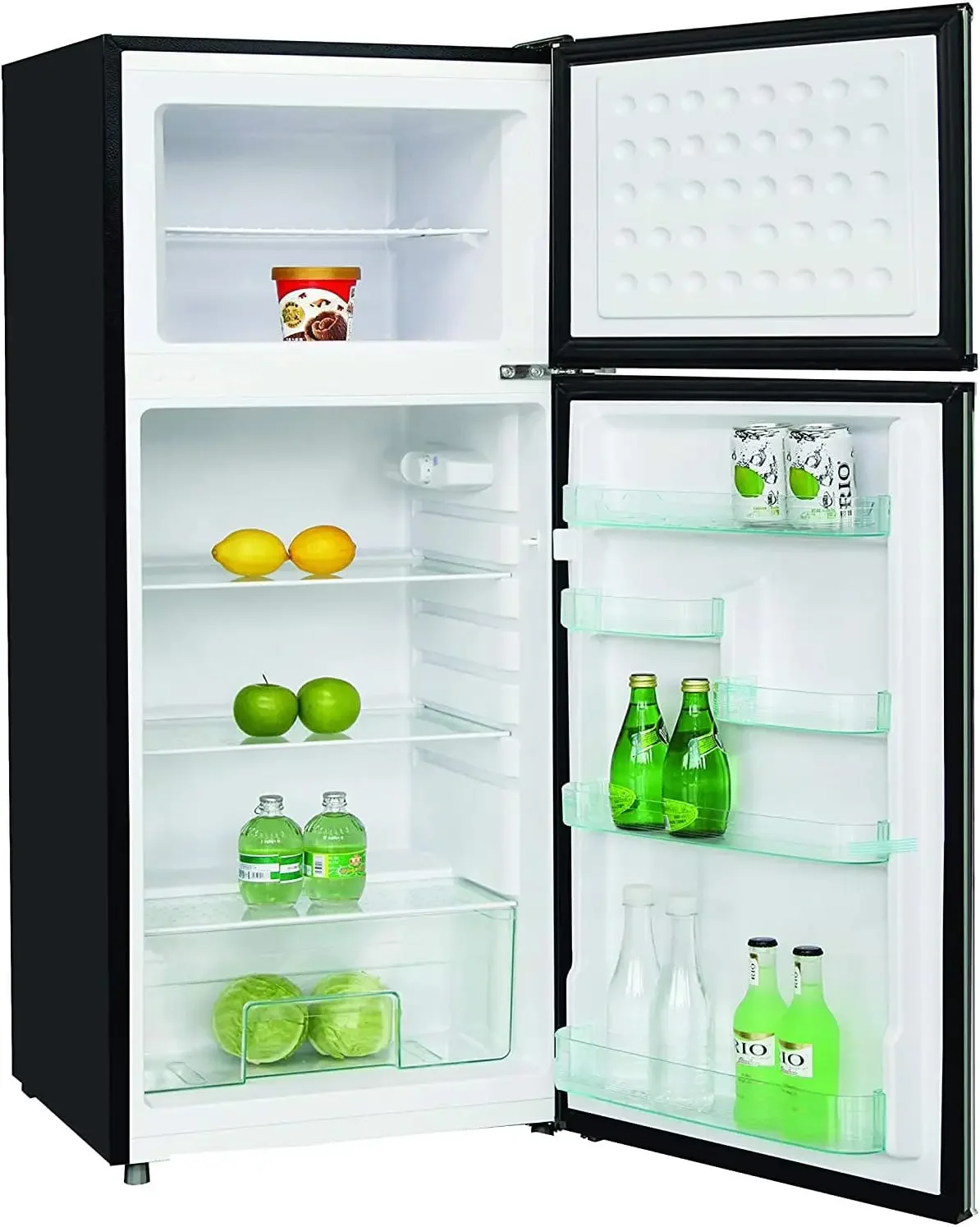 2-door apartment size refrigerator with freezer combination, 7.5 cubic feet, platinum series, stainless steel 4