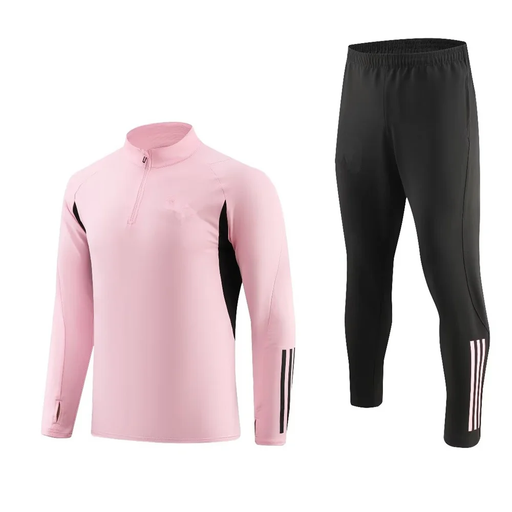 Men Sports Suit American Men Sports Set Miami Fans Soccer Jacket Training Wear Games Jerseys Rugby Uniform Kit Tops and Trousers