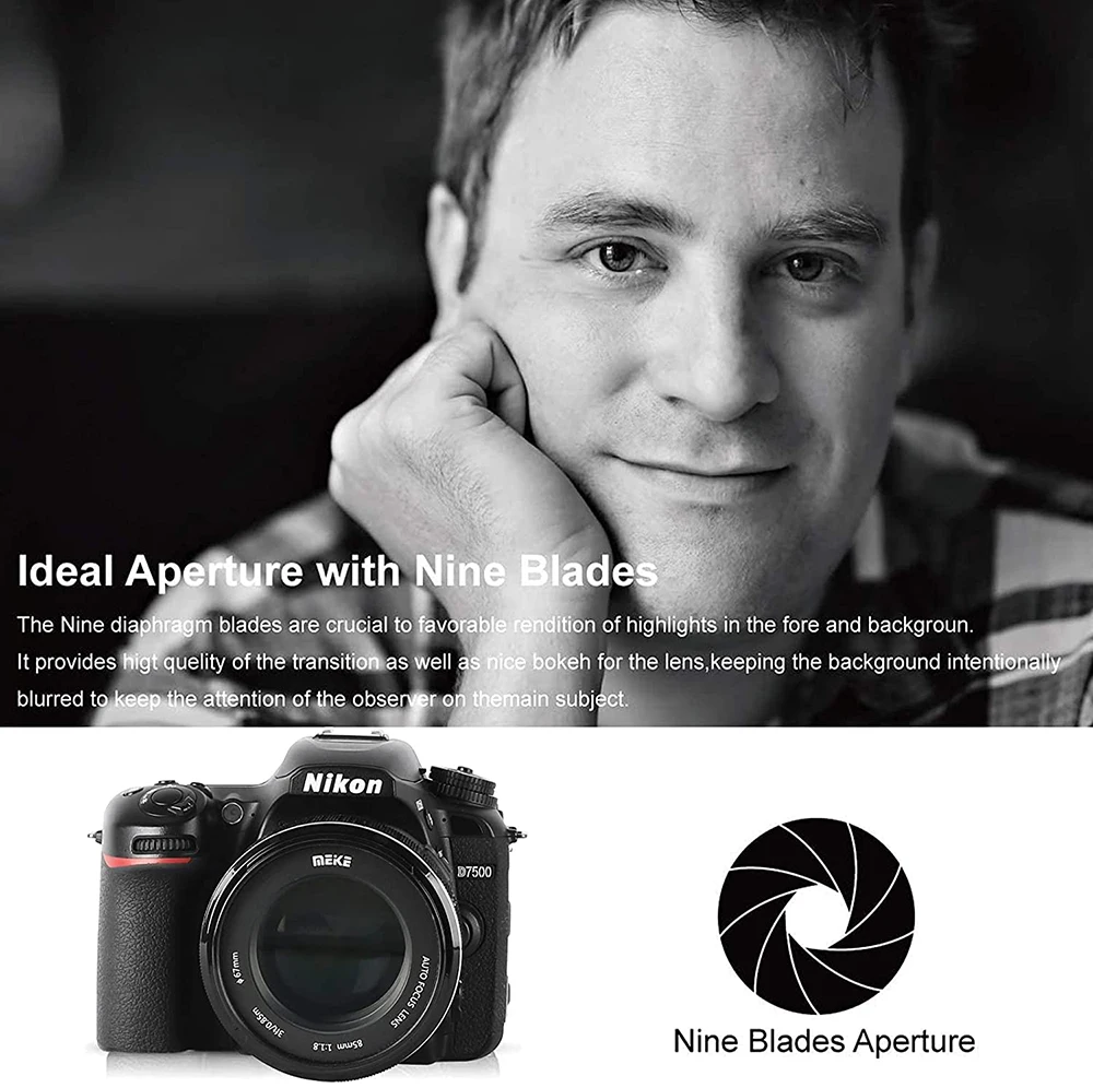Meike 85mm f1.8 for Nikon Lens AF Full Frame Aspherical Medium Telephoto Portrai