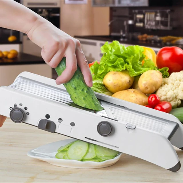 Roll over image to zoom in Mandoline Slicer for Food and Vegetables -VEKAYA  Adjustable Kitchen Vegetable Slicer for Potato and Onion