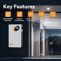 Pack de batteries LiFePO4 48V 100Ah 5KWh 8S 100A BMS, kits de batteries au lithium solaires, stockage d'énergie, contrôleur de charge solaire MPPT, CAN RS485 4
