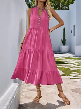 Women Sleeveless Ladies Dress 1