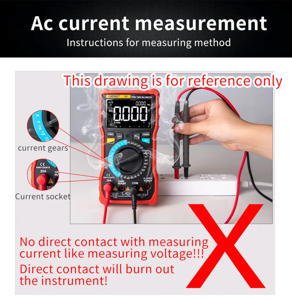 ANENG DM850 Automatic Digital Multimeter Professional multimetro AC/DC Votage Tester 1999 Counts Ohm Ammeter Electric Tools