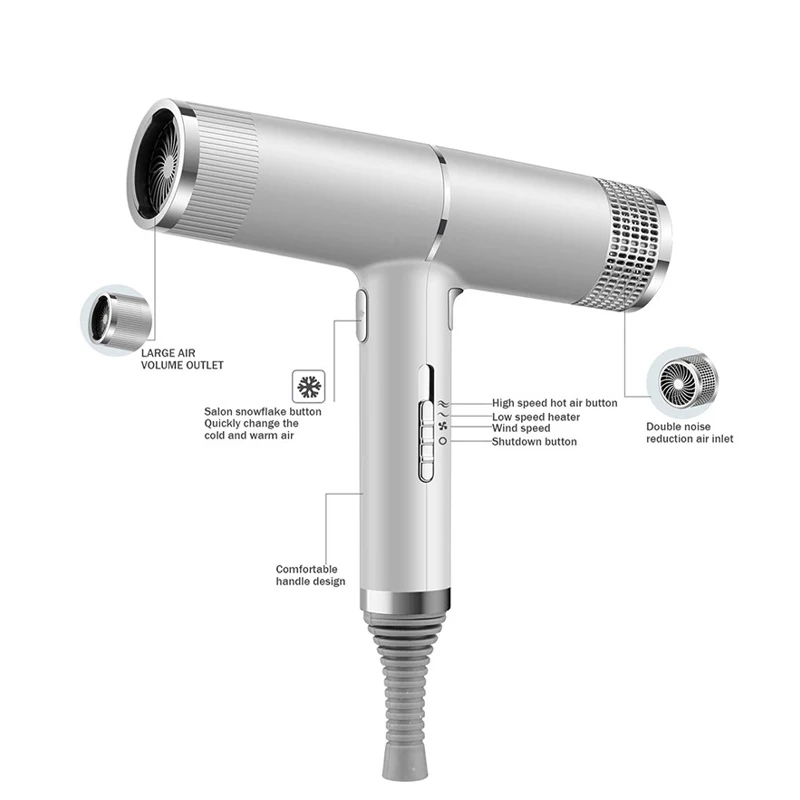 High Power Hair Dryer Negative Ion Hair Care Professinal Quick Dry Home Powerful Hairdryer Constant Anion Electric Dryer
