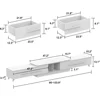 Modern TV Console Extendable Media Console, Adjustable Length, Contemporary Entertainment Center with Drawers and Legs, f 6