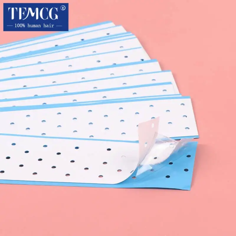 Blue Tape Adhesive Walker Tape Extenda-Bond Plus Double-Sided Wig Tabs With Breathing Holes For Lace Front Wigs Toupee