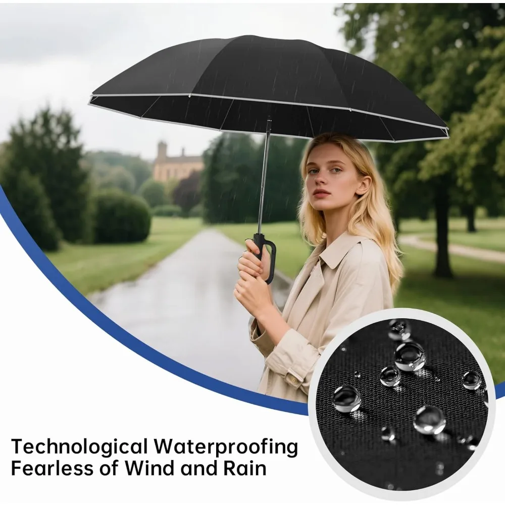 Extra-large sun umbrella, folding umbrella, suitable for both sunny and rainy days, women's sun protection and UV protection.