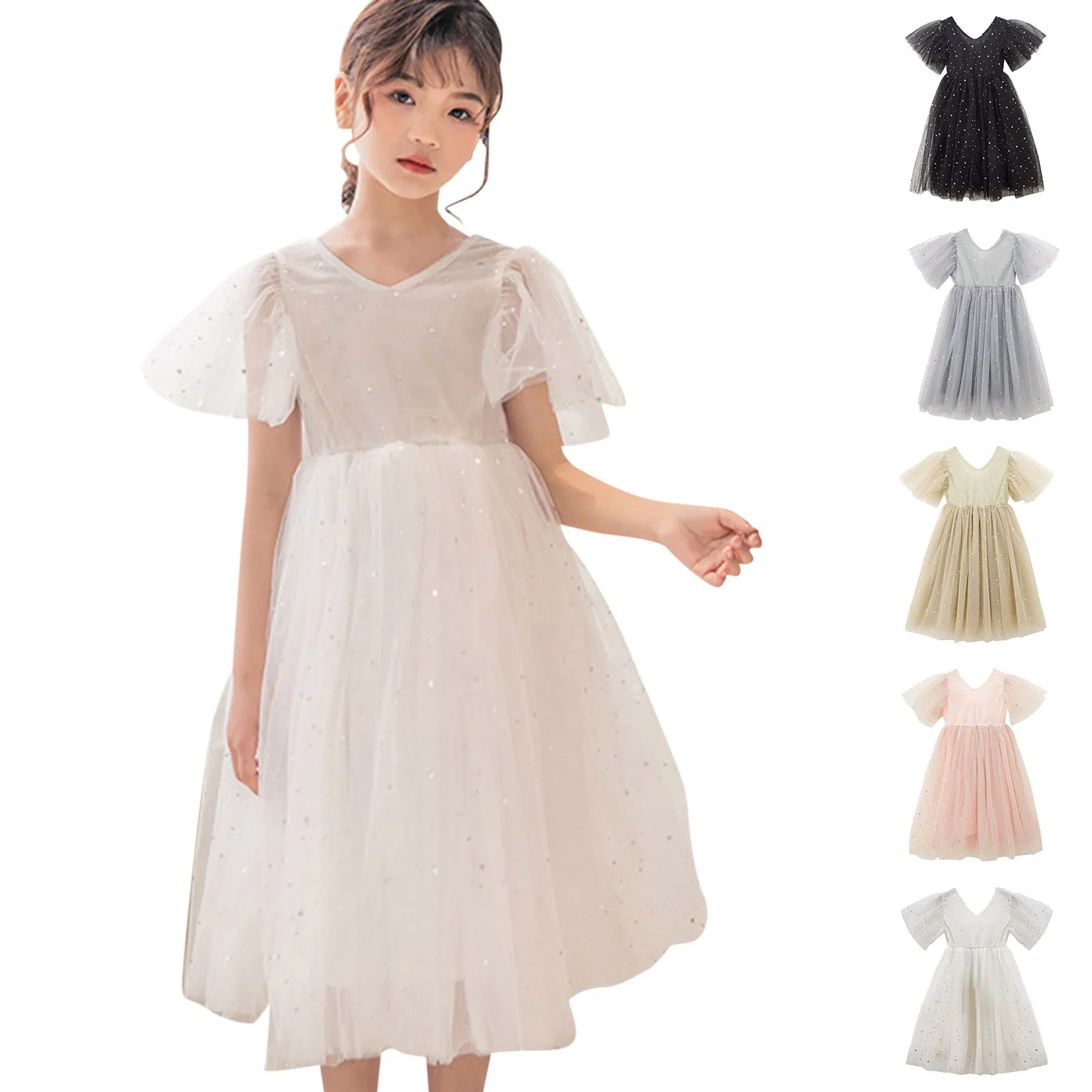 Kids Children Long Dresses For Girls Star Printed Casual Dress Big Girl  Clothes 1800s Dress for Girls Floral Dress Little Girl - AliExpress