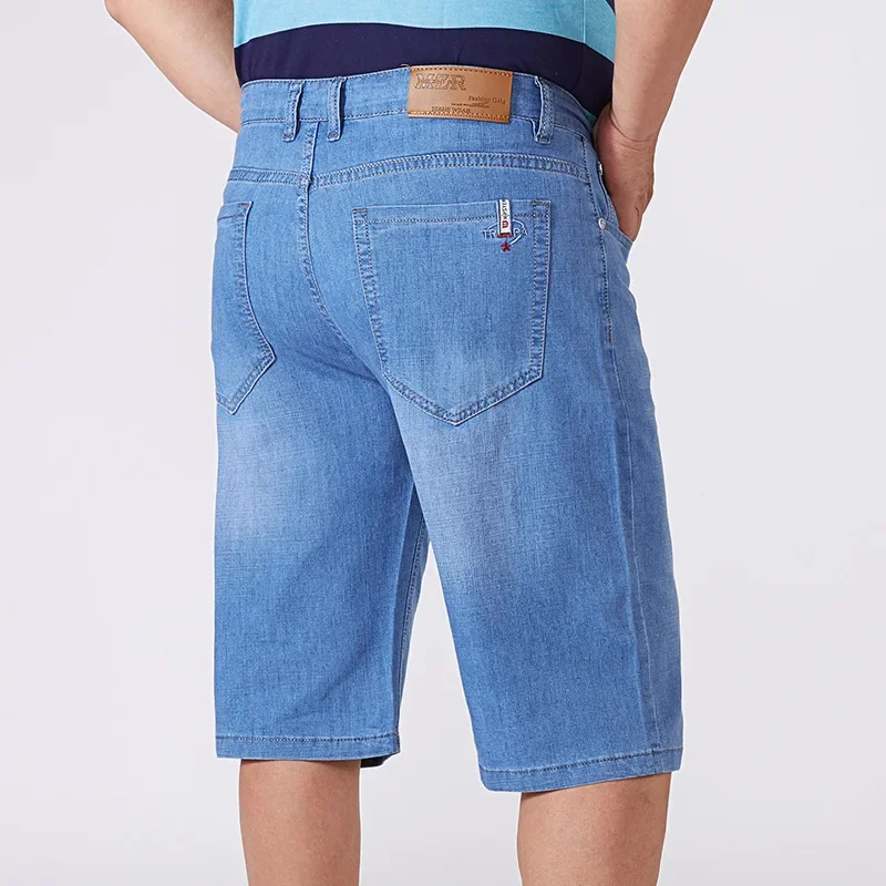 Men Extra Large Size Shorts Knee-length Summer Breeches Denim Male Bermuda Classic Stretch Plus Size 8XL Men Short Jean