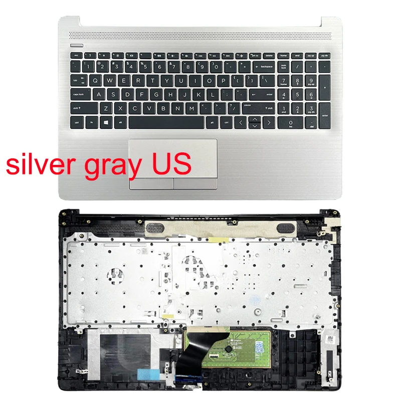 For HP 15-DA 15-DB 15S-DR TPN-C135 C136 250 255 G7 15G-DX laptop upper cover keyboard palm rest case touchpad