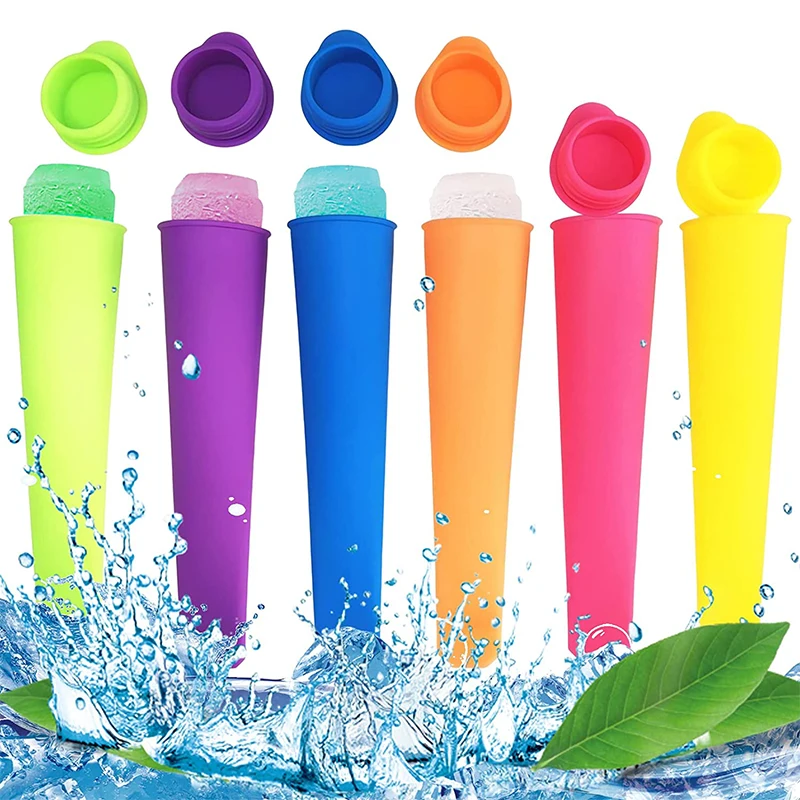 Ice Cream Molds Silicone Reusable Lolly Pop for Kids