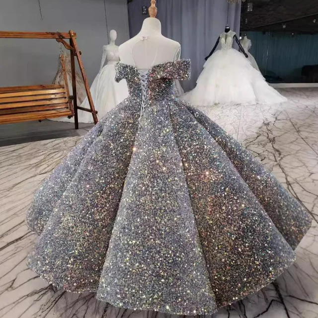 Customized Flower Girl Dress Colorful Sequin Sleeveless For Wedding Birthday Party Banquet Prom Holy Communion Gowns 2