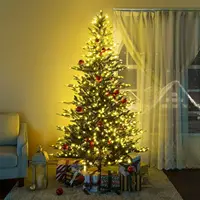 6.5ft Nordic Pre-lit Christmas Tree with 500 Lights and Metal Stand 1