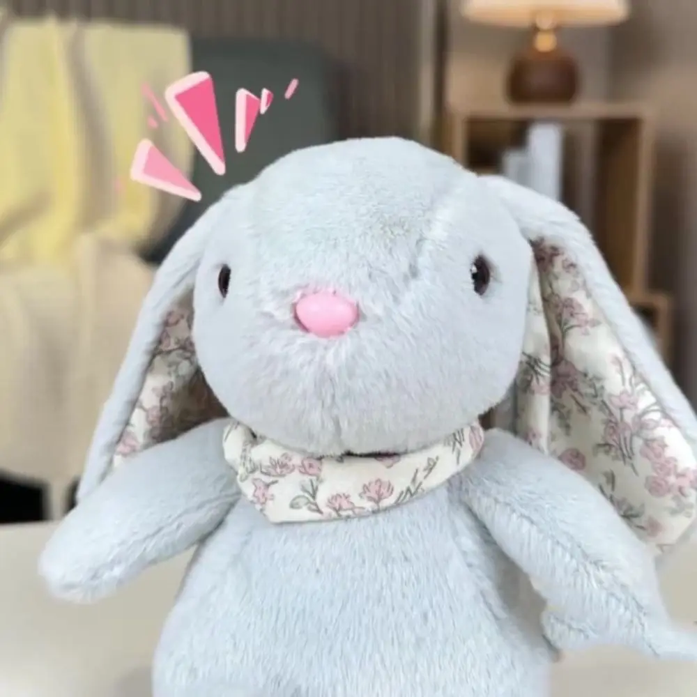 Induction Rhythm Piano Drooping Ear Rabbit Plush Doll Sound Music Toys PP Cotton Little Bear Plush Keychain Collection Portable
