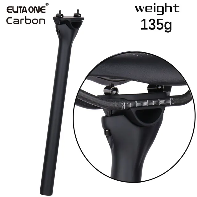 ELITAONE 2023 Seat post Carbon MTB/Road Bike 27.2/30.9/31.6mm Carbon Fiber Base Cover Titanium Screw