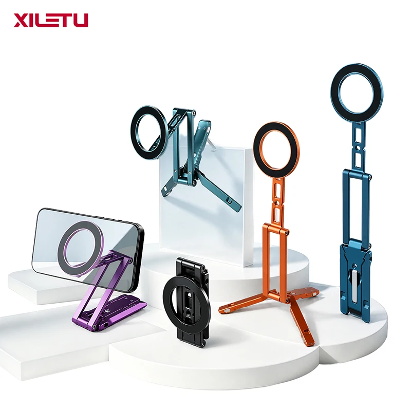 XILETU Magnetic Phone Tripod Stand with Foldable Desktop Holder