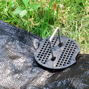 40 80PCS U Shaped Ground Pegs With Buffer Washers For Securing Weed Landscape Fabric Netting Garden Lawn Accessories