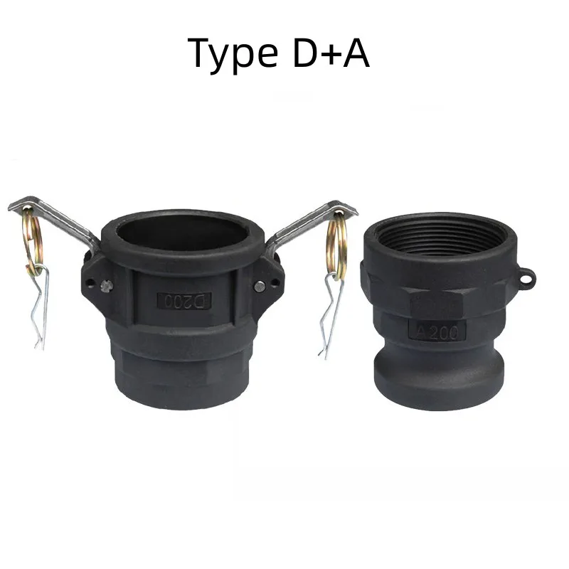 

DN15 To DN50 PP Camlock Coupling Plastic Fitting Adapter MPT FPT Barb Quick Disconnect Combination Set Type B+A DC+E D+F D+A