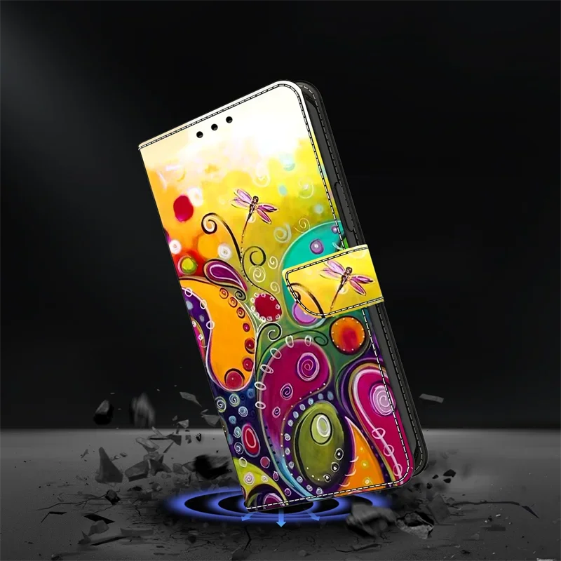 삼성 갤럭시 A52s A51 A52 A71 A42 A32 A22 A52S 5G A515F A525F 카드 포켓 플립 Coque 꽃 지갑 가방에 대한 가죽 전화 케이스