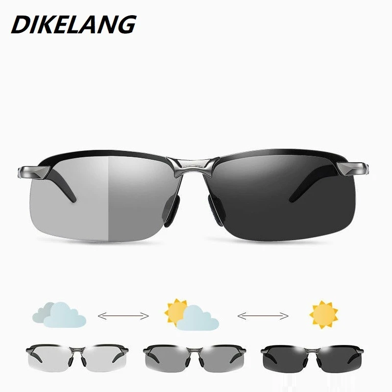 Men's Photochromic Sunglasses Polarized Driving Chameleon Sun Glasses