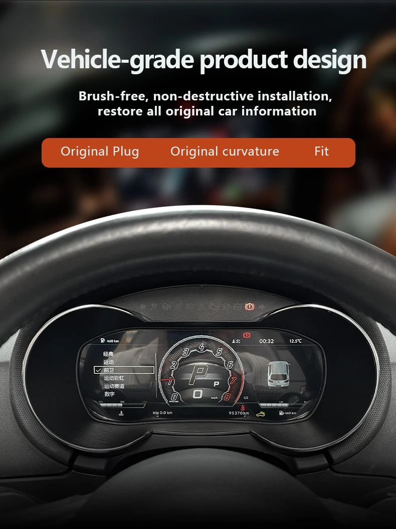 10.25 ''Preling car digitales Dashboard für Audi Tt 2008-2015 Jahre Auto LCD Panel Tachometer virtuelles Cockpit – Detail 7