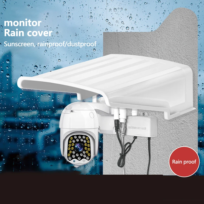Protective Cover ABS Shield Wall Waterproof Rainproof IP Dome Camera Cover Outdoor Sunshade Monitor Camera Protection Case 1PC security camera cover