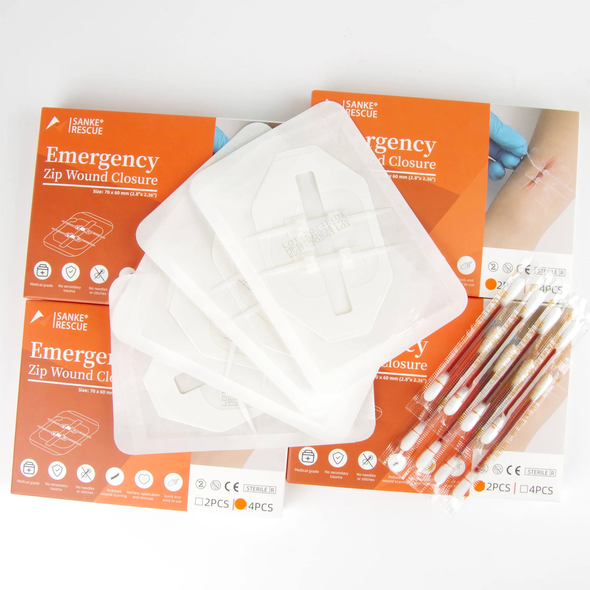Zipper Painless Wound Closure Device Suture-free Wound Dressing