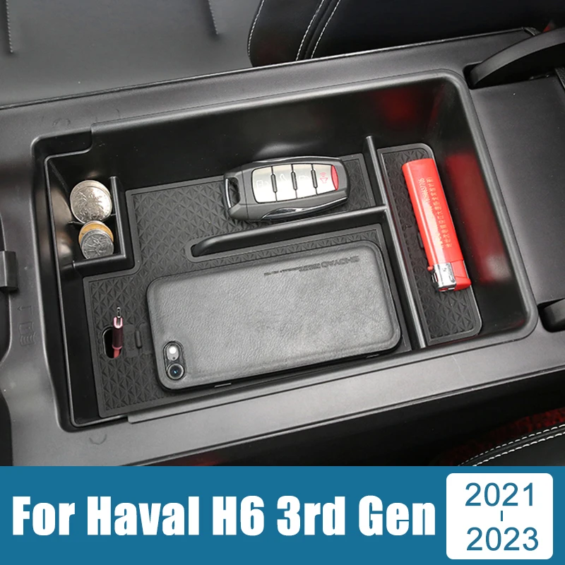 

For Haval H6 3rd Gen GT 2021-2023 DHT-PHEV Car Center Console Btorage Box Armrest Organizer Containers Tray Interior Tidying