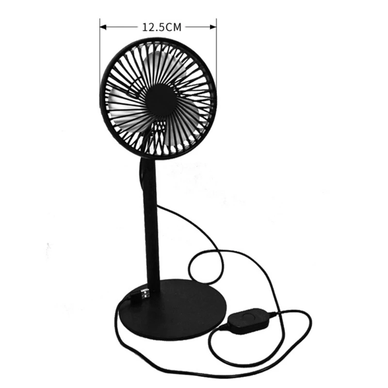다기능 USB 데스크탑 팬 33cm 46.5cm 높이 범위 3 속도 일상 사용을 위한 저소음 설계