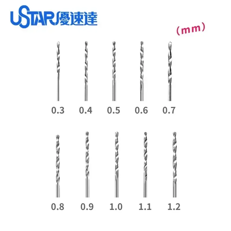 Ustar UA91300A 핸드 드릴 및 0.3mm1.2mm 드릴 비트 세트 - 모델 취미 DIY 조립 드릴링 액세서리
