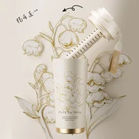 GIANXI 500ML Flower Pattern Coffee Cup Stainless Steel Coffee Thermo Bottle Household Cafe Cup For Coffee Coffeeware Teaware 3