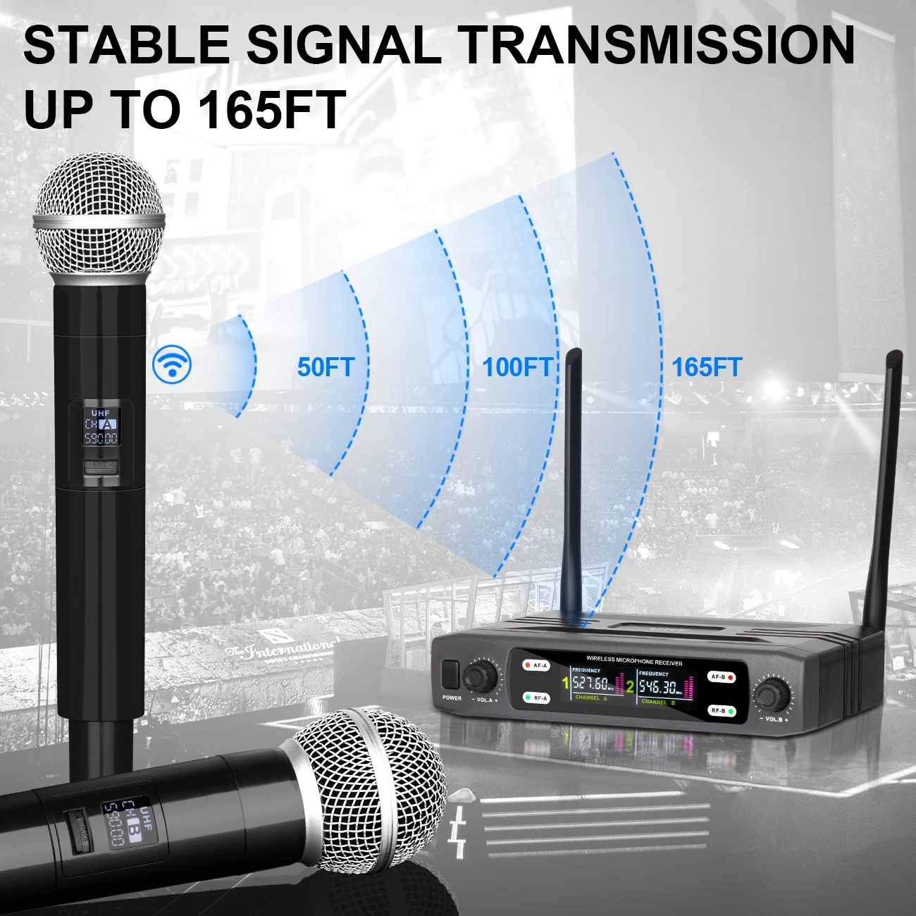 ワイヤレスマイクDepusheng-X2,デュアルチャネル,カラオケ,結婚