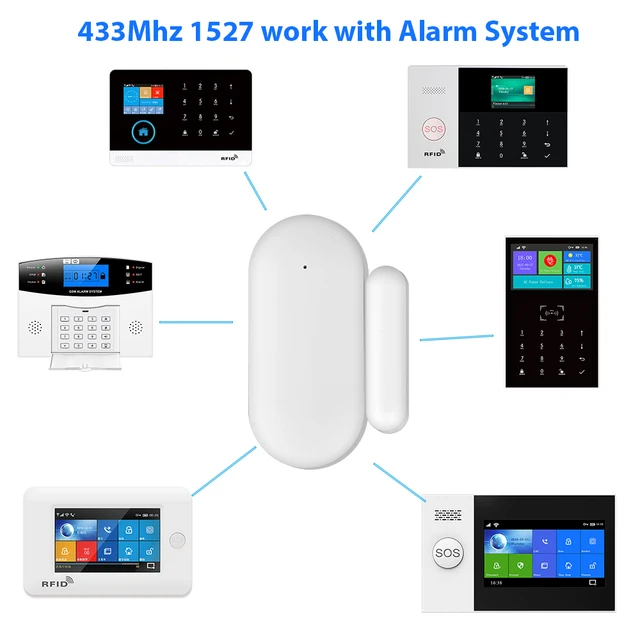ALARMEST  Window Door Sensor for All 433mhz Wireless Home Alarm Security Smart Gap Sensor to Detect Open Door 2