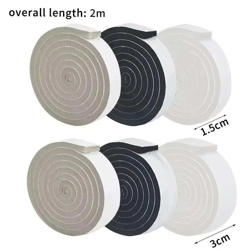 Foam Window Sealing Strips Windproof Sound-Proof Door Weather Stripping Dustproof Self-adhesive Tape Door Seam Sealing Strip