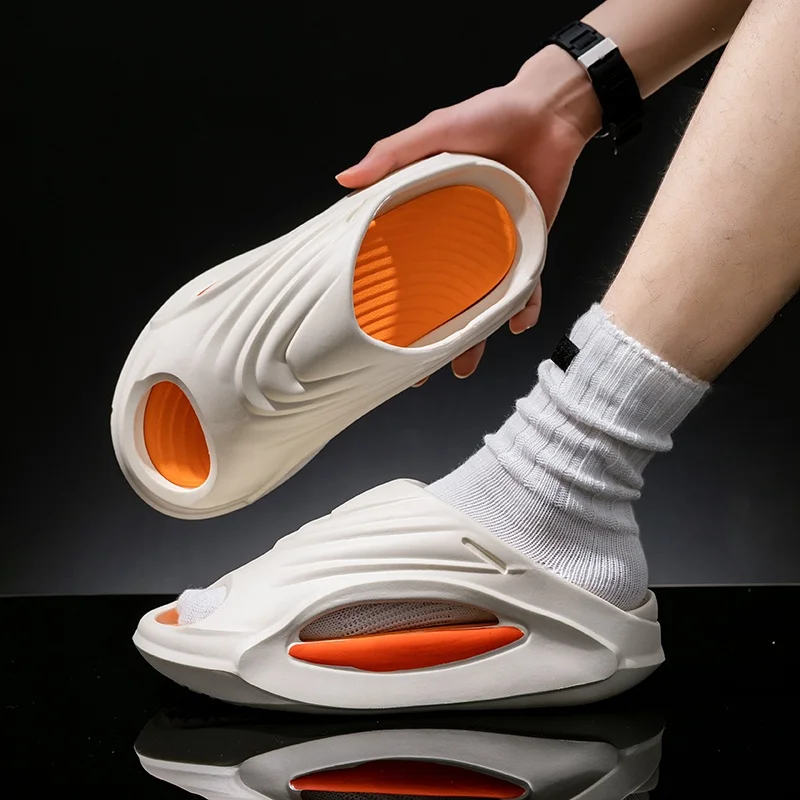 «Нові спортивні гірки унісекс – протиковзкі мотоциклетні сандалі на товстій підошві для чоловіків/жінок, літнє взуття для пляжного баскетболу на відкритому повітрі