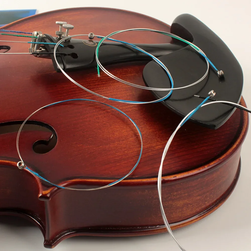 Violin Silver Wound E A D G Single Strings Replacement For Full Size Violins Soft and Vibrant Tone For Full Size