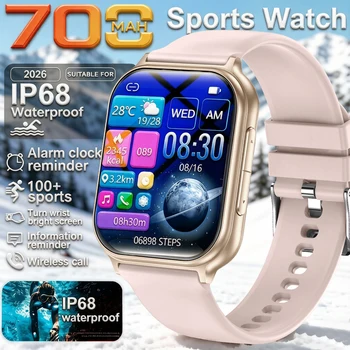 Nuovo Smartwatch 2026 con Chiamate Vocali, Schermo da 1,83 Pollici, Monitoraggio Salute 24H, 100+ Modalità Sportive, Batteria 700mAh, Chiamate BT, per Uomini e Donne