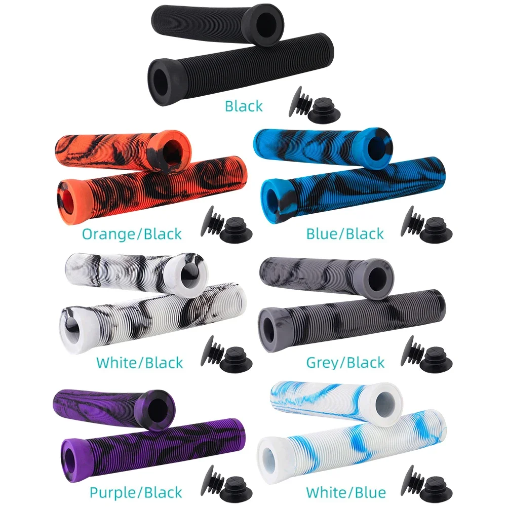 Fahrradgriffe, rutschfeste, weiche Gummi-Scooter-Griffe mit Griffstopfen für 22,2 mm Scooter, BMX, MTB, Fahrradgriffe, Zubehörteile – Detail 16