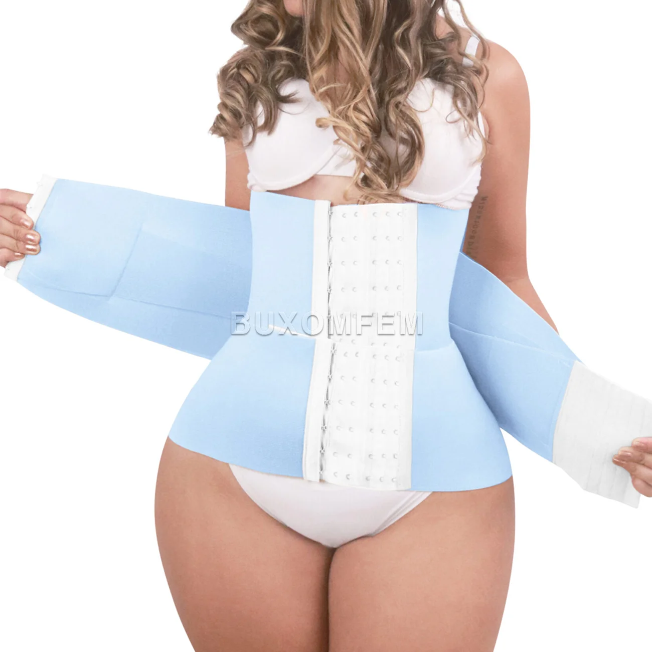 Fajas colombianas elásticas con Control de barriga doble, entrenador de cintura en forma de Abdomen, cinturón ajustable para poscirugía, recortador de cintura