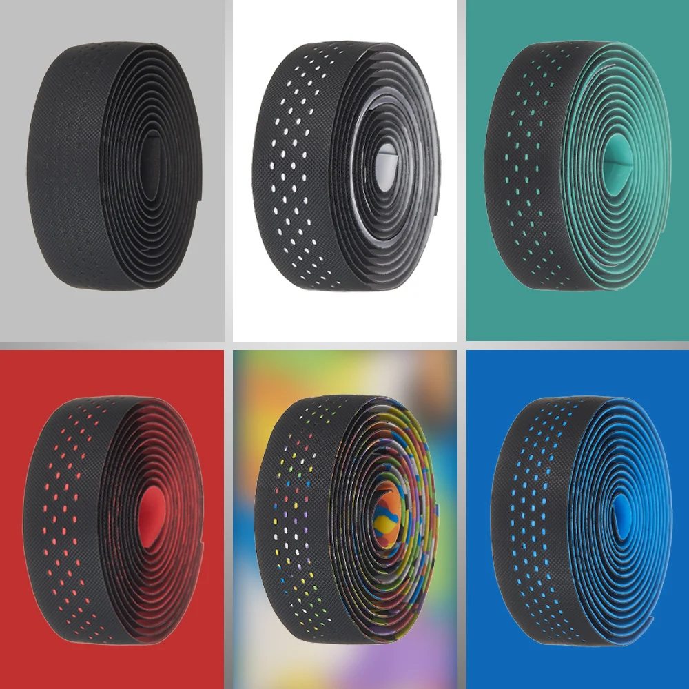 MOTSUV Road Bike Handlebar Tapes Shock-Absorbing Cycling PU EVA Anti-slip Bar Tape Wear-Resistant Bicycle Strap Bike Accessories