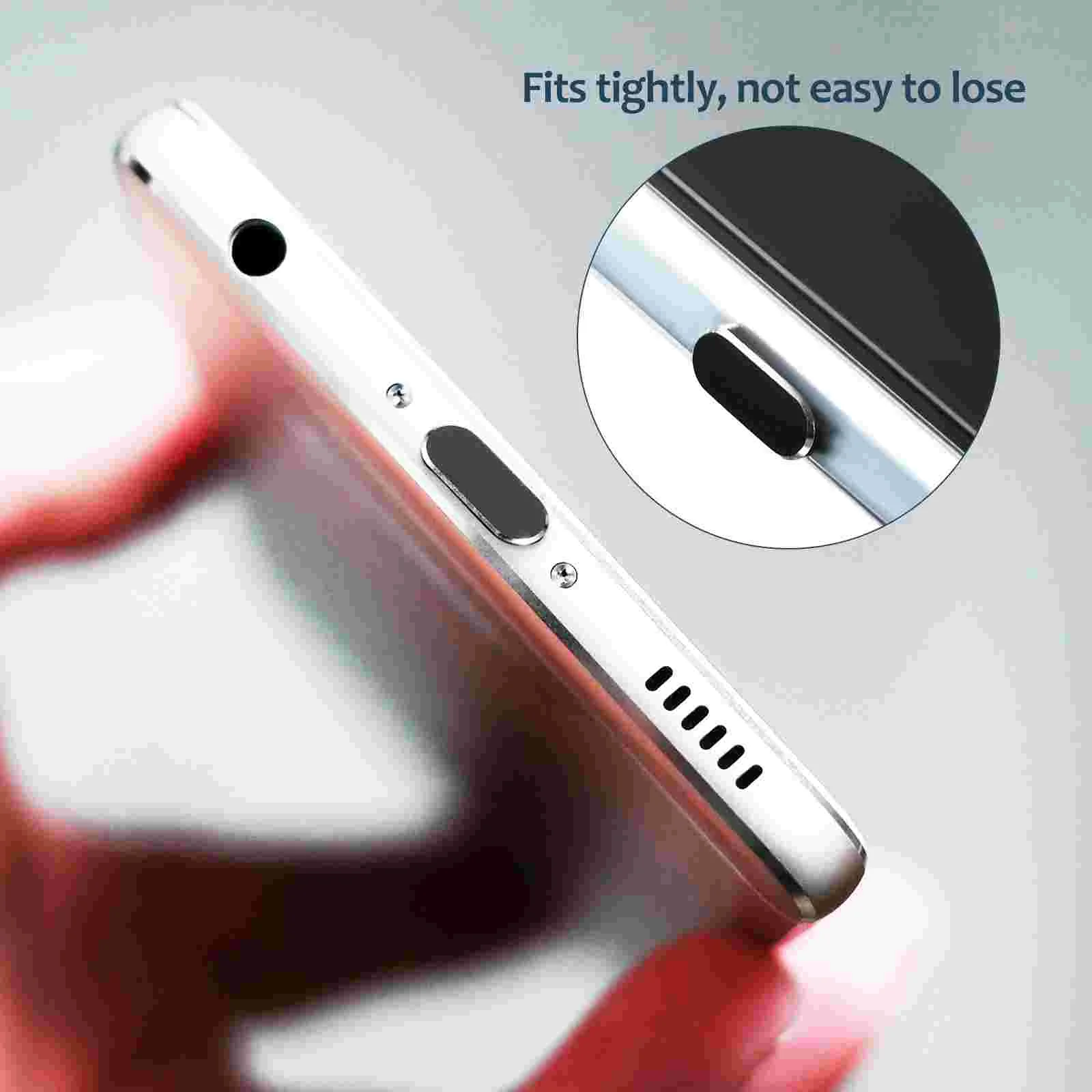USB C 먼지 플러그 C타입 먼지 커버, 휴대폰 포트 캡 보호대, 대부분의 C타입 휴대폰과 호환 가능