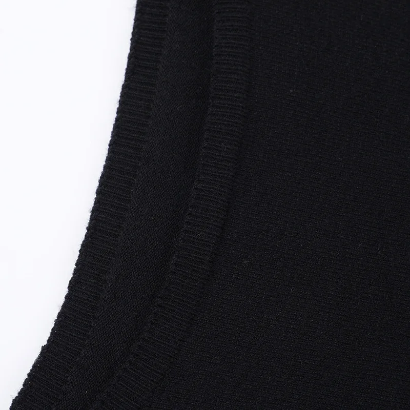 JULISSA MO Knitted Sexy Round Neck Ruffles Dress Women Black Long Sleeve Evening Dress Female Autumn Slim Elegant Party Clubwear