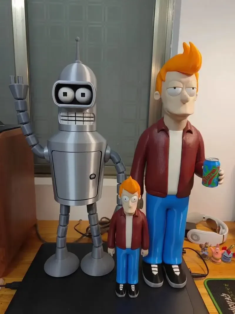 

In Stock Cartoon Futurama Fry & Bender Action Figure Desktop Model Ornament Toys Kids Gifts Birthday Gifts