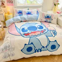 Parure de lit dessin animé, housse de couette pour chambre d'enfant, garçon et fille, literie simple, double, king size, Mickey, cadeau 1