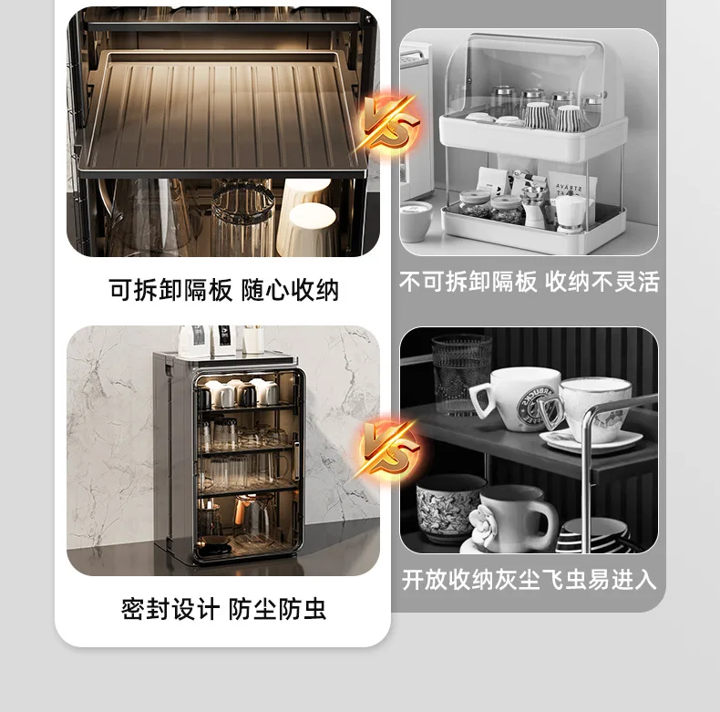 Description Picture 5 of itemWater cup storage rack, household dust-proof desktop tea cup holder, tea set storage box, coffee mug, drip cup holder