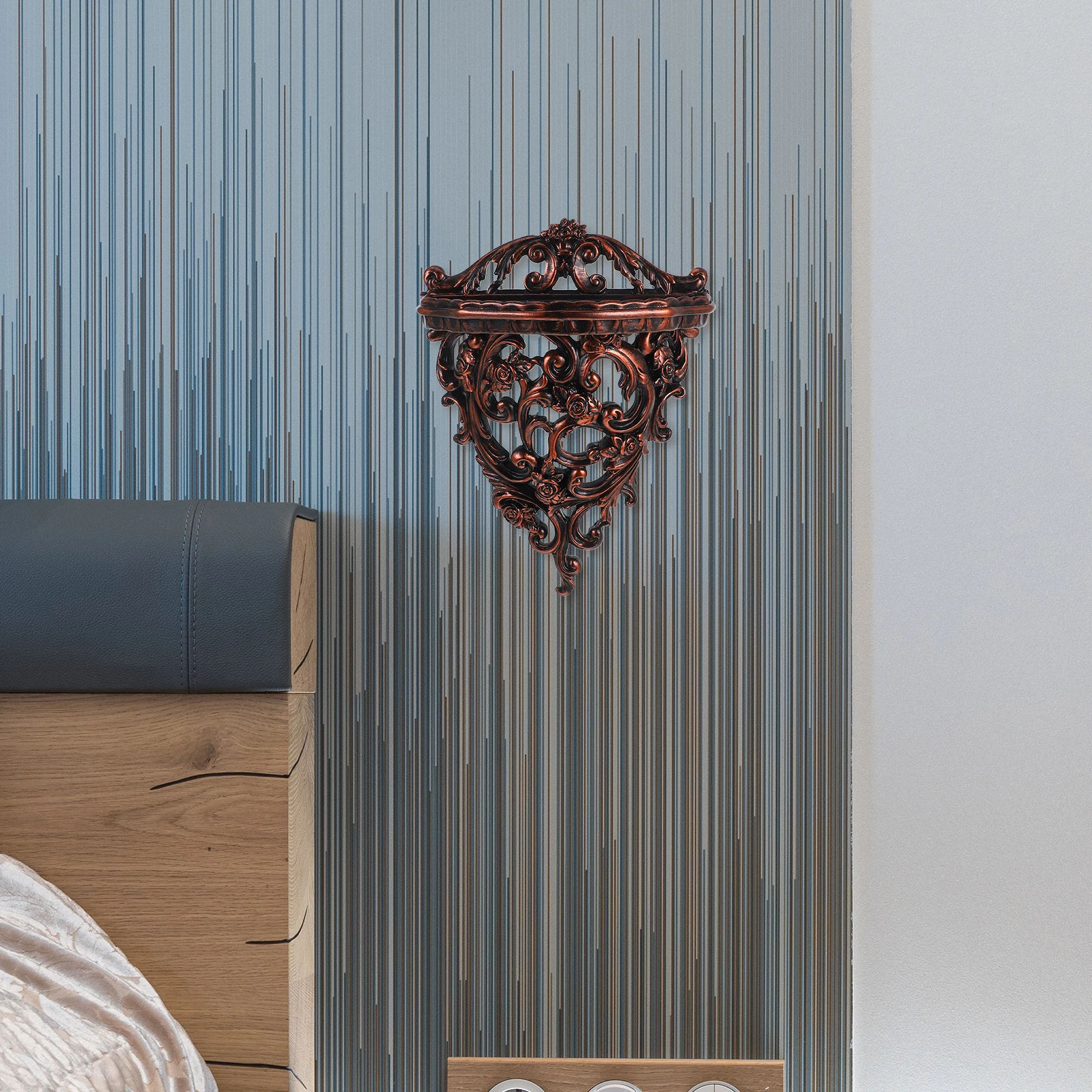 Wall Hangings Shelf 1 Piece NX0182A S Metal Color European Style Wall Mount Rack Storage Organizer Bedroom Bathroom Decorative