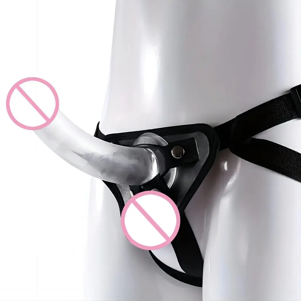 Men Strap On Dildo Panties Wearable Solid Penis Lengthen Sleeve Strapon Dildo Pants Harness Belt for Man Sex Toys For Woman Gay