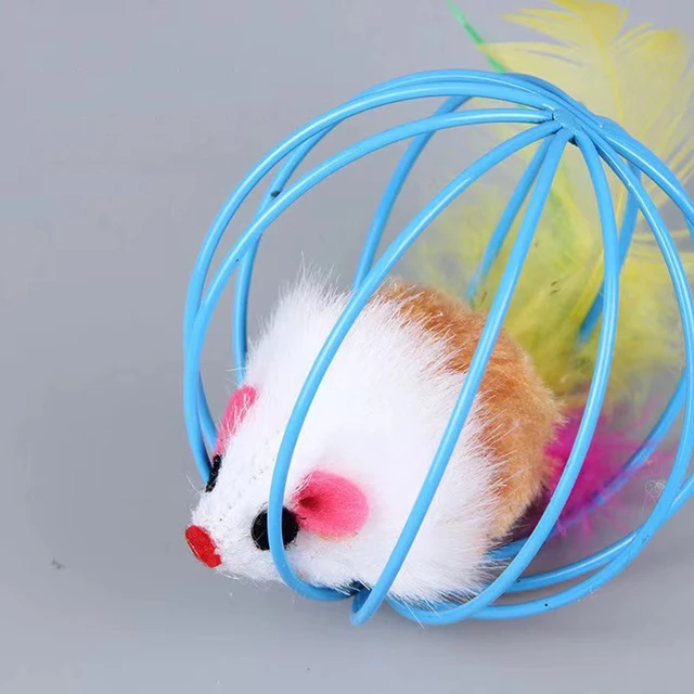 Plush Mouse Cat Toy with Ball 2