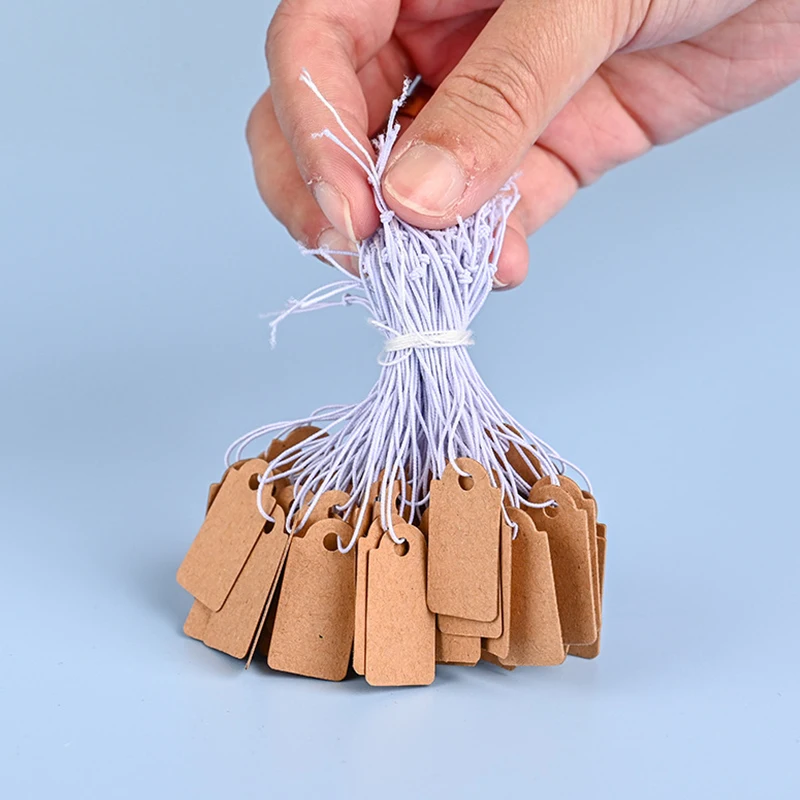 Handmade Price Tags Kraft Paper Labels Garment Tags Paper Cards Jewelry Labels dog poop bags 100pcs